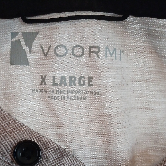 Women's Voormi Taupe Long Sleeve Hooded Top Size XL - Picture 6 of 10